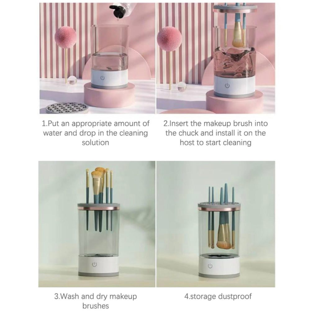 USB Electric Makeup Brush Cleaner – Portable & Automatic